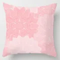 Pink mandala throw pillow case detail, floral geometric cushion cover for home sofa decor. - 45x45cm / Style 6