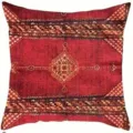 Funda de cojín de lino mandala retro rojo patrón geométrico decoración de sofá hogar - Estilo 3