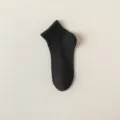 Schwarze Damen Mesh-Anklesocken, atmungsaktive Baumwoll-Kurzsocken für den Sommer. - Einheitsgröße / Schwarz