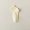 Bequeme Baumwoll-Netz-Damenkurzsocken, atmungsaktive einfarbige Freizeitsocken für Damen - Einheitsgröße / Milchiges Gelb