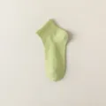 Damen Baumwoll Netz Socken Sommer dünn atmungsaktiv einfarbig kurze Knöchelsocken - Einheitsgröße / Obstgrün