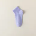 Helllila einfarbige Mesh-Ankle-Socken für Damen, atmungsaktive dünne Baumwollkurzsocken - Einheitsgröße / Hellviolett