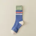 Professionelle rutschfeste Yoga-Socken für Damen, gestreepte Fitness- und Tanzsocken. - Einheitsgröße / Blau