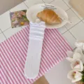 Weisse spitze rüsche stack socken damen sommer dünn atmungsaktiv hohl mittelsocken casual - Einheitsgröße / Reinweiß