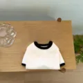 Winter pet fleece sweatshirt, solid white with black collar for small dogs and cats. - XS / Beige