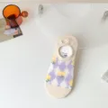 Sommer süße Netz-Bootssocken für Damen, dünne flache Anti-Rutsch unsichtbare kurze Socken. - Einheitsgröße / Lila Argyle