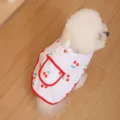Imperméable pour chien veste imperméable animal capuche imprimé cerise chiot vêtement détail - XS / Cerise Blanche