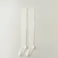 Witte lange over-de-knie gebreide sokken, gezellige winter dij warme sok variant. - Eén maat / Wit