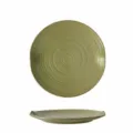 Plato de bistec de cerámica con nervios verdes, estilo retro, ideal para pasta de 31,5 cm de diámetro. - Plato hoja de loto de 12,4 pulgadas - verde