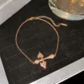 Rose gold titanium steel cross bracelet with sparkling zircon pavé detail - Rose Gold Micro-Pave Rhinestone Cross Style (Style 24)