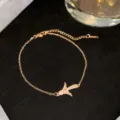 Elegant rose gold titanium steel bracelet featuring a stylish cross charm with star zircon stones - Rose Gold Full Rhinestone Cross Style (Style 30)