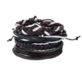 Multi-layer braided leather bracelet set for men and women, vintage wristband jewelry. - Style 10