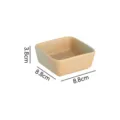Retro japanische Keramik quadratische Schüssel, 8.8x8.8x3.8 cm gesprenkelte Glasur Geschirr var. - Quadratische Saucenschale