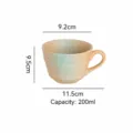 Retro japanische Keramik Kaffeetasse gesprenkelte Porzellan Teetasse mit Henkel 200ml - Trinkflasche
