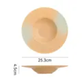 Retro japanischer Keramik Speiseteller 25.3cm stilvolles Geschirr für Küche Steak und Gerichte - 10-Zoll-Strohhutteller