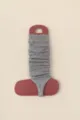 Grey knit stirrup leg warmers for women, winter ballet style wool blend stacked socks. - One Size / Gray