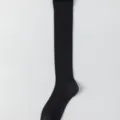 Black cable knit long socks over the knee cozy daily wear warm hosiery winter fashion accessories - One Size / Cable Black