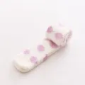 Niedliche gepunktete Overknee Korallenfleece Socken Damen kuschelige Winterschlaf Strümpfe - Einheitsgröße / Hellviolett