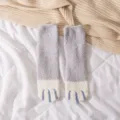 Fluffy coral fleece socks for women, cute cat paw winter warm thick home sleep socks. - One Size / Light Gray