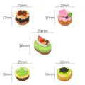 Torte dolci in resina in miniatura con misure dimensionali per accessori gioielli fai da te - Torta Mista (Torta alla Crema di Frutta 3D)