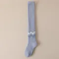 Soft fuzzy over-the-knee socks for men, cozy winter warm coral fleece sleep socks in light blue. - One Size / Blue