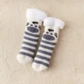 Cozy coral fleece winter socks for women, cute zebra pattern, thick warm floor socks. - One Size / Cow