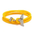Yellow whale tail woven bracelet, multi-layer braided rope wrap bracelet for women and men. - Yellow & Silver