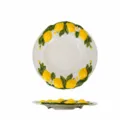 Keramisch citroen reliëf dinerbord, 35.5cm groot serveerbord voor restaurant voedselpresentatie. - Citroenbord