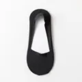 Schwarze Eisseide unsichtbare Füßlinge für Damen, flaches Design, rutschfeste Sommersocken. - Einheitsgröße / Schwarz