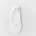 Weisse Eisseide unsichtbare Bootsocken fuer Damen, Sommer flache rutschfeste duenne Socken - Einheitsgröße / Weiß