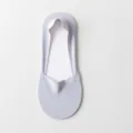 Damen Eisseide unsichtbare Füßlinge Sommer flacher Schnitt rutschfeste dünne Socken - Einheitsgröße / Grau