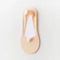 Ice silk shallow-mouth invisible no-show socks for women, summer thin anti-slip nude color. - One Size / Nude