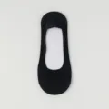 Schwarze einfarbige Damen Füßlinge, ultradünne atmungsaktive Sommer flache unsichtbare Socken. - Einheitsgröße / Schwarz