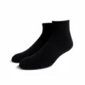 Black cotton cushioned ankle sports socks for daily wear, comfortable athletic short socks. - Unisex One Size 37-46 / Terry Bottom Short Tube / Black