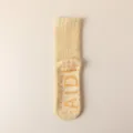 Beige verdickte Korallenfleece Anti-Rutsch Bodensocken, warme einfarbige Kuschelsocken. - Einheitsgröße / Gelber Jaspis