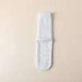 Thickened coral fleece mid-tube non-slip floor socks, soft and warm winter sleep socks for women. - One Size / Light Gray