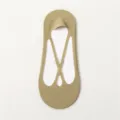 Women summer ultra thin shallow ice silk invisible boat socks in khaki color, non slip. - One Size / Army Green