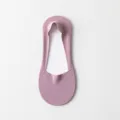 Women Pink Ice Silk Shallow Invisible Boat Socks Summer Anti-Slip Non-Drop Thin Socks - One Size / Vanilla Purple