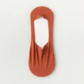 Men summer thin ice silk invisible low cut boat socks breathable mesh solid color - One Size / Orange Red
