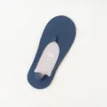 Men's solid color low-cut invisible no-show socks, breathable casual cotton boat socks. - One Size / Navy Blue