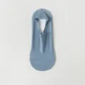Atmungsaktive Herren Eisseide unsichtbare Bootssocken Sommer flache Loafer Socken hellblau - Einheitsgröße / Blau
