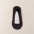 Schwarze Damen Spitzenfüßlinge unsichtbare Boot-Socken atmungsaktive rutschfeste Sommer - Einheitsgröße / Schwarz