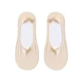Damen beige Eisseide unsichtbare Socken, Sommer flach flache Bootssocken, rutschfester Stil. - Einheitsgröße / Hautfarben