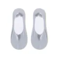 Women summer thin ice silk boat socks invisible anti-slip shallow cut short socks grey. - One Size / Gray