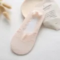 Damen Spitzensocken flach geschnitten, rutschfest in Rosa, atmungsaktiv für Sommer. - Einheitsgröße / Versand mit weißer Karte / Rosa