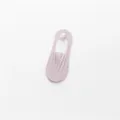 Damen Sommer ultra-dünne flache unsichtbare Füßlinge Socken in rosa Baumwolle unten - Einheitsgröße / Lila