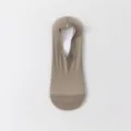 Men's ice silk invisible boat socks summer thin breathable mesh anti-slip cotton bottom - One Size / Bean Green