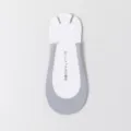 Graue unsichtbare Bootssocken für Damen, flache dünne Sommersocken mit Papphalterung. - Grau