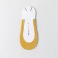 Yellow low-cut invisible boat socks for women with clear strap design, breathable summer hosiery. - Yellow