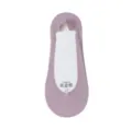 Damen Eisseide flache unsichtbare Bootssocken, rutschfeste kühle Sommersocken. - Runder Mund-Stil / Lila